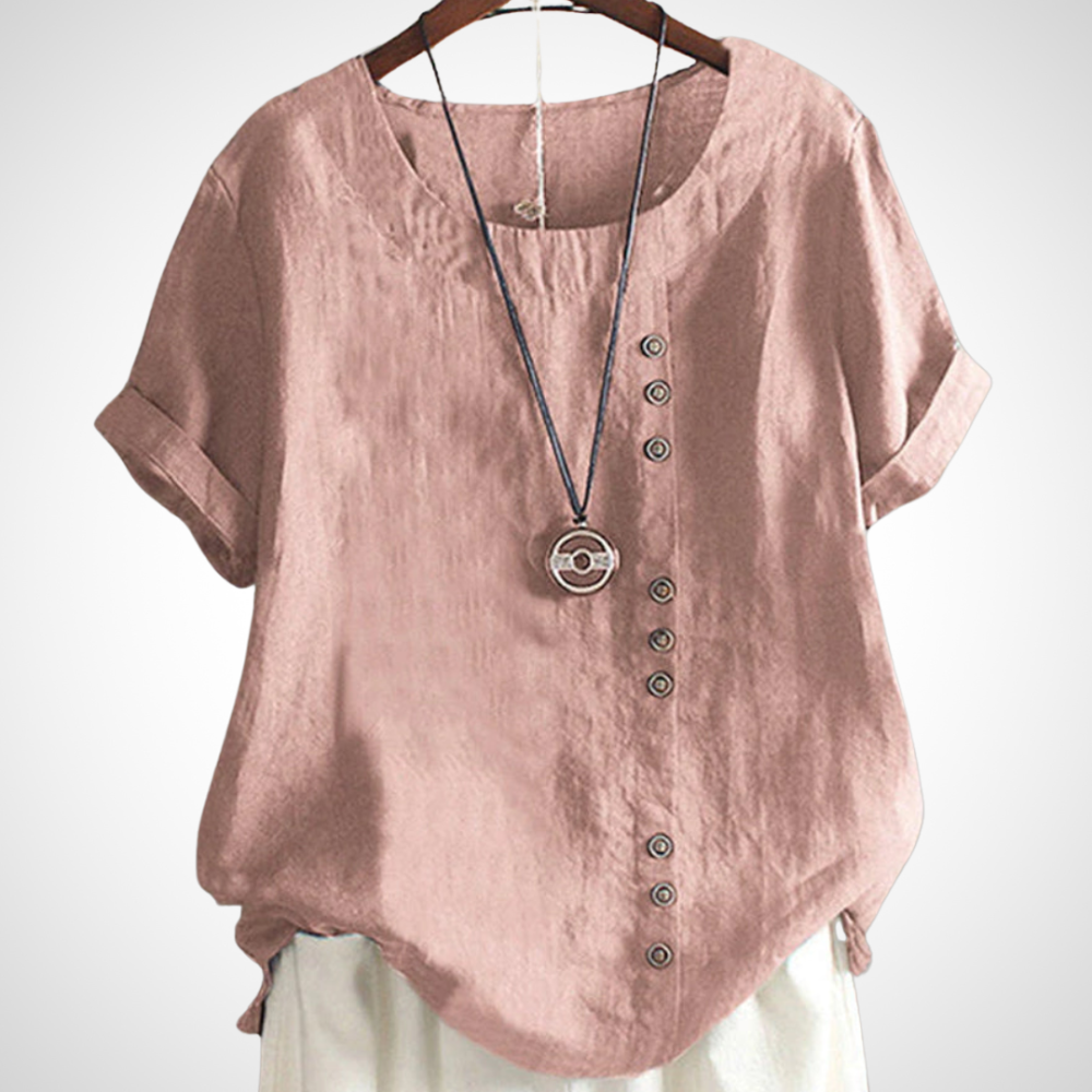 Women's elegant airy blouse in multiple colors, lightweight breathable artisanal craftsmanship refined silhouette