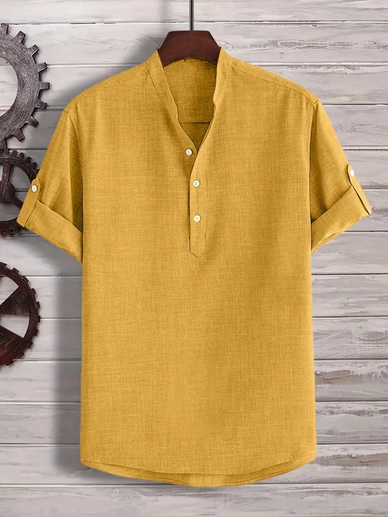Men's Kevin casual crew neck t-shirt relaxed fit breathable fabric short sleeve everyday tee