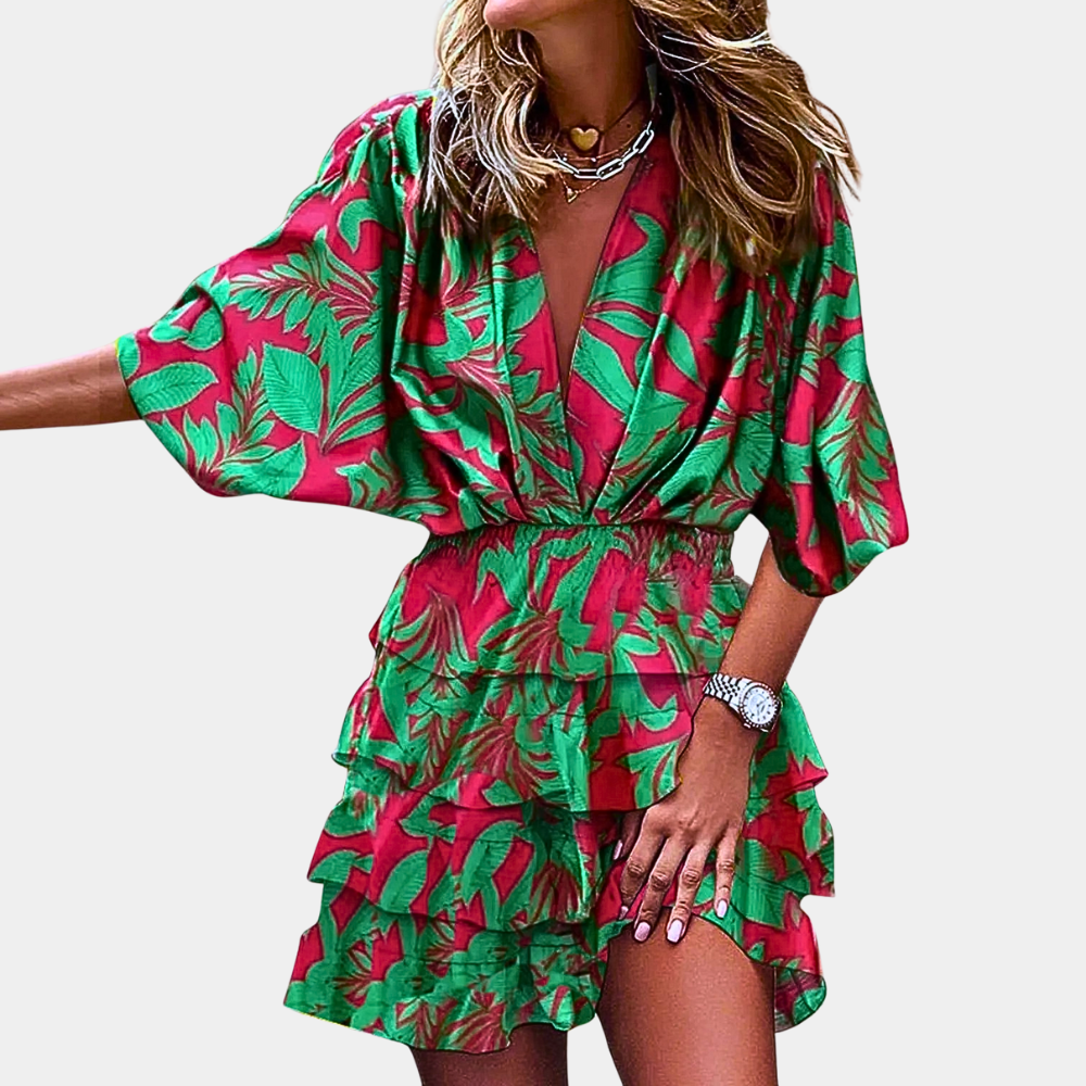 Josette women's short fluid dress chic casual style flattering cut lightweight flowing silhouette