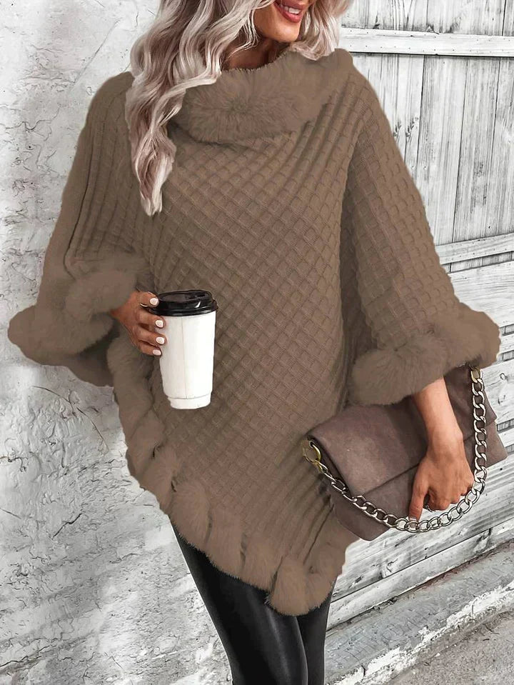 Women's cozy knit jumper in versatile neutral tones, relaxed fit with sustainable easy-care fabric