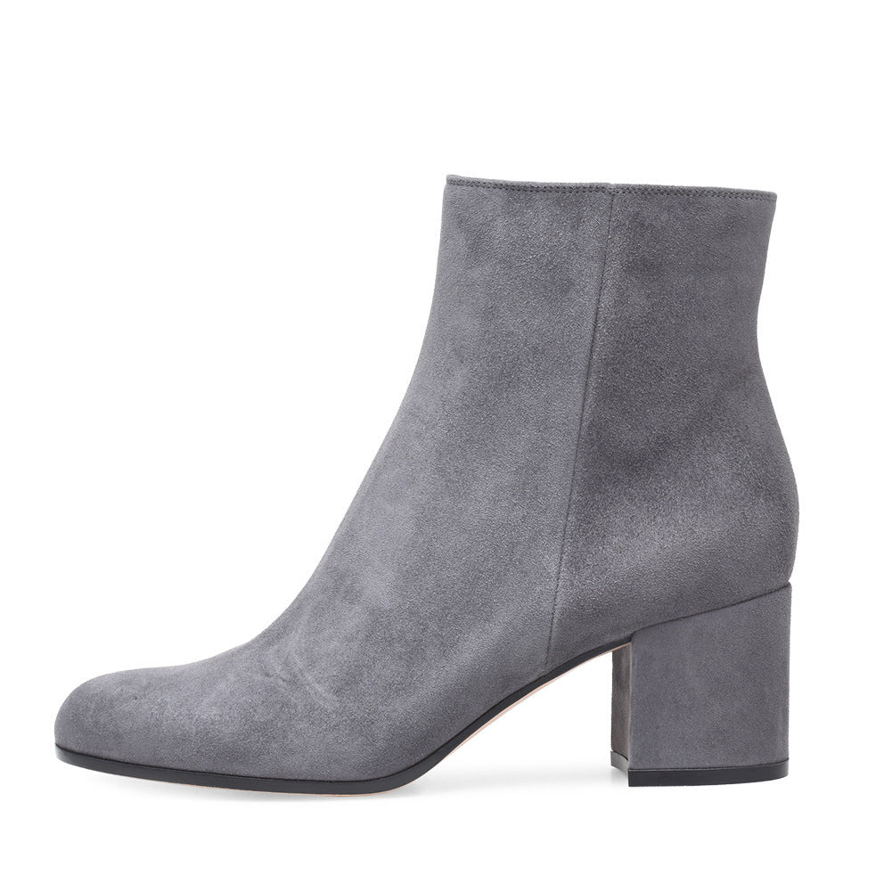 Women's block heel shoes round toe mid-height heel versatile style for all-day comfort and wear