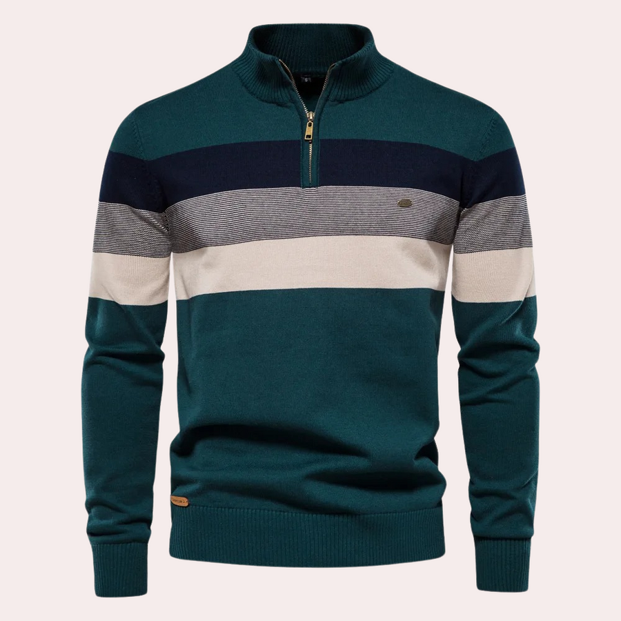 Pedro men's striped knit sweater modern fit soft fabric everyday versatile style