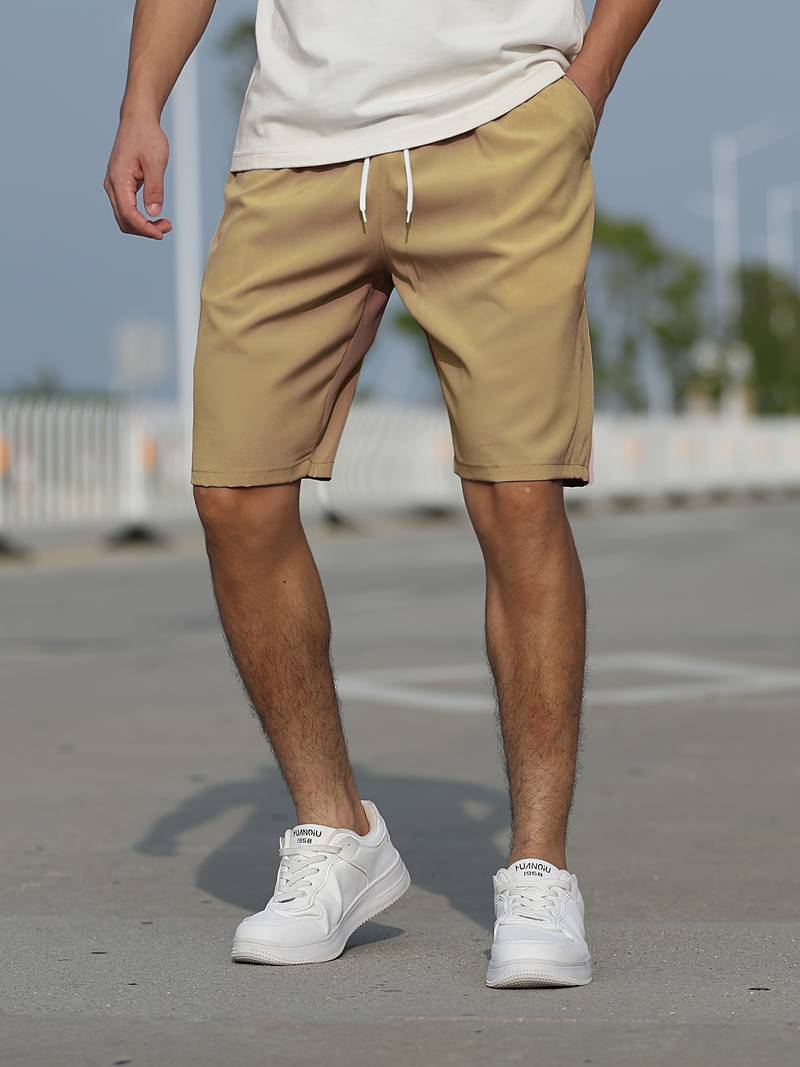 Men's graphic drawstring shorts bold eye-catching print relaxed fit adjustable waist premium comfort