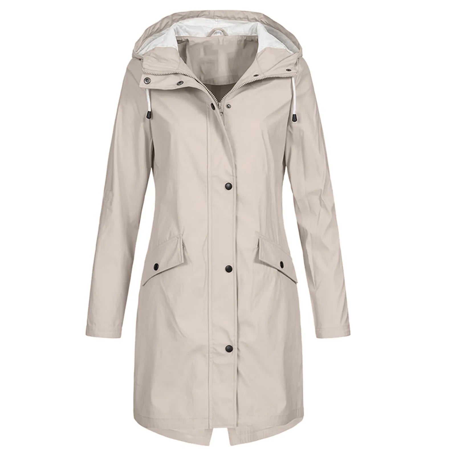 Karla women's black insulated winter coat with faux fur lining, sleek silhouette for cold weather