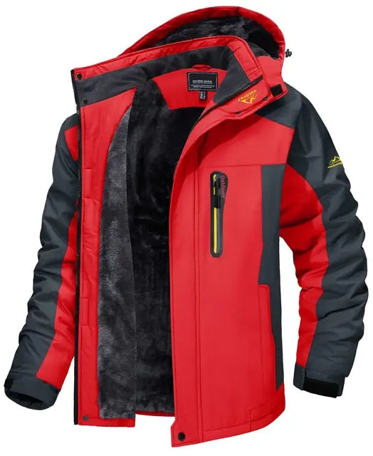 Jonas men's dark expedition jacket windproof waterproof hooded shell for winter outdoor adventures