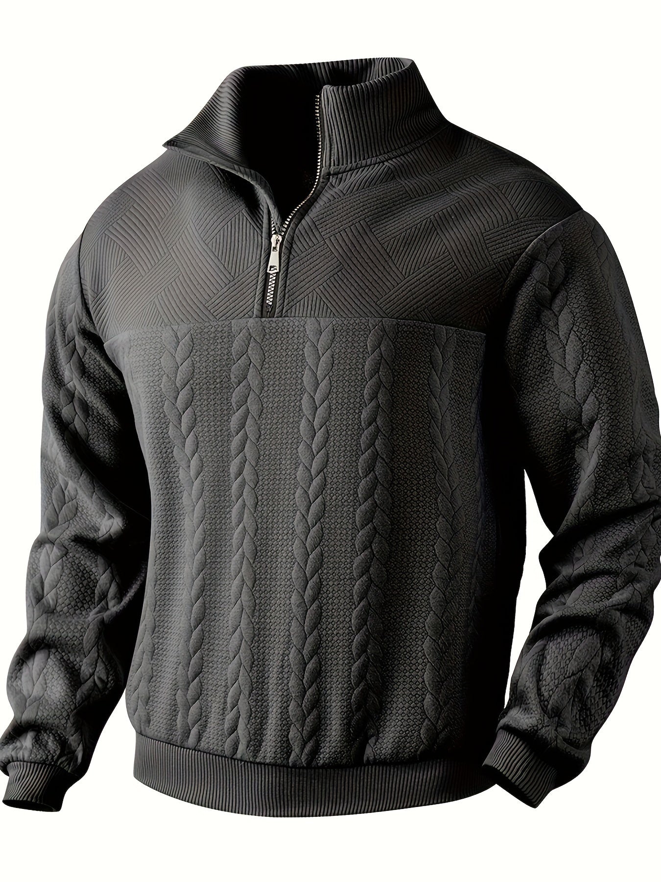 Men's vintage zip-up cotton sweater classic fit timeless style with modern zip closure