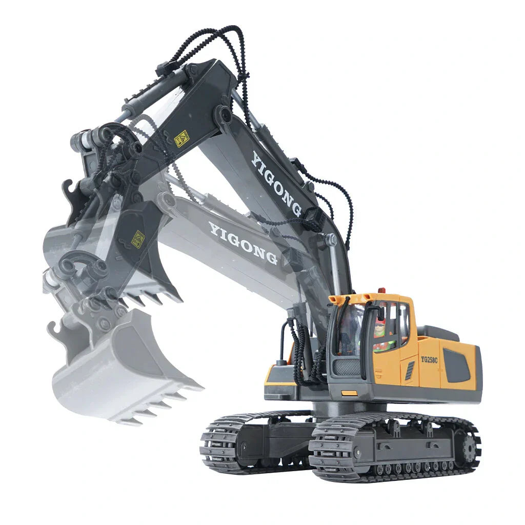 Excavatrice RC pour enfants 11 canaux avec effets sonores et lumineux en alliage - Urbann-Vibe