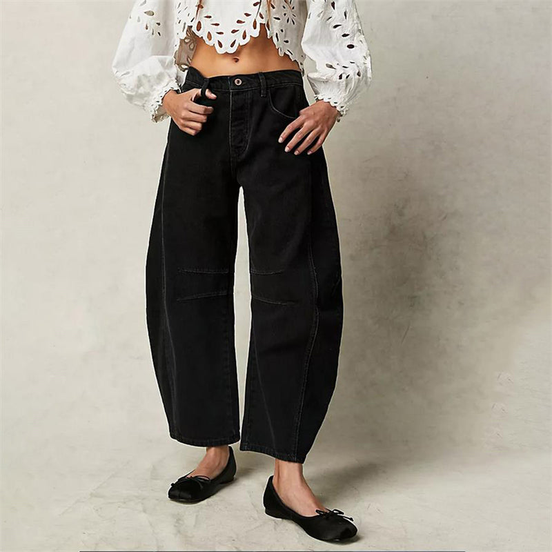 Women's relaxed straight-leg pants versatile everyday wear clean modern silhouette comfortable fit