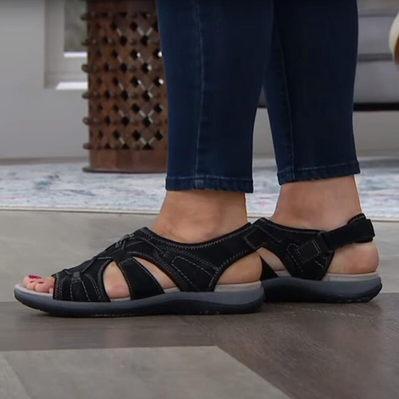 Women's lightweight vegan leather wedge sandals in neutral tone with adjustable straps for breathable everyday comfort