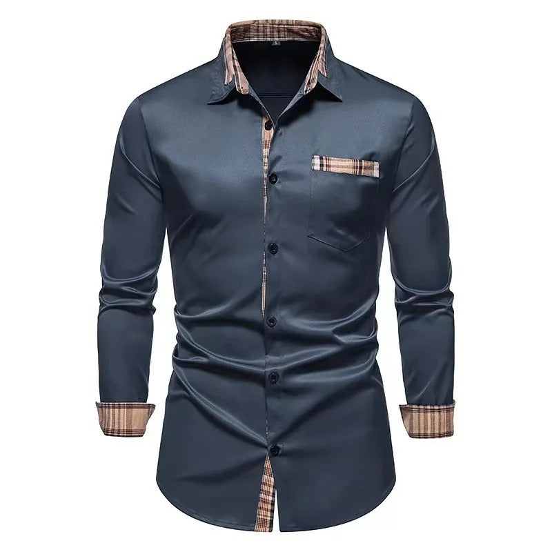 Enzio men's summer shirt lightweight breathable fabric casual chic sleek modern design