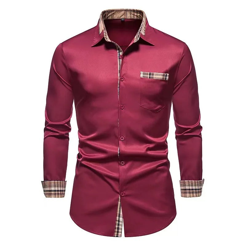 Enzio men's summer shirt lightweight breathable fabric casual chic modern slim fit design