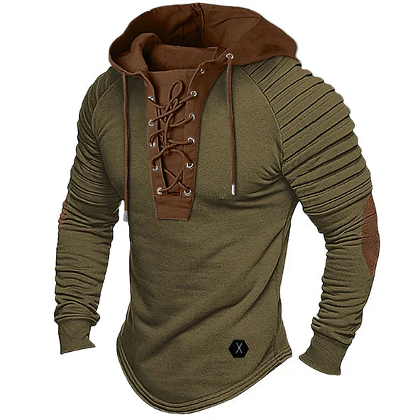 Asher gray knitted hoodie sweater relaxed fit wool-cashmere blend temperature-regulating winter pullover