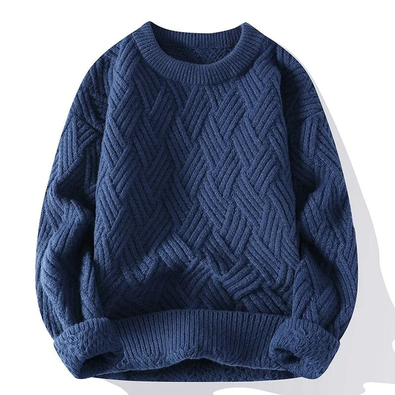 Gael vintage knit sweater relaxed fit retro-textured pattern for cozy autumn layering