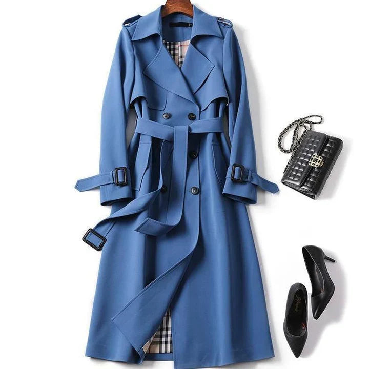 Women's unlined Haba trench coat classic timeless all-weather style lightweight breathable outer layer
