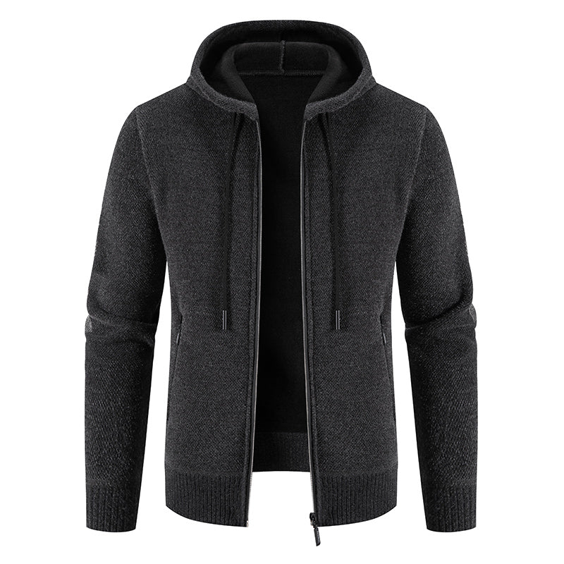 Men's padded hoodie checkered pattern, insulated hooded sweatshirt with quilted warmth all-season