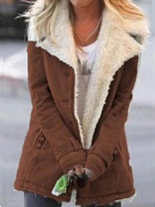 Women's winter hooded coat with soft plush lining, sleek silhouette, cozy warmth for cold days