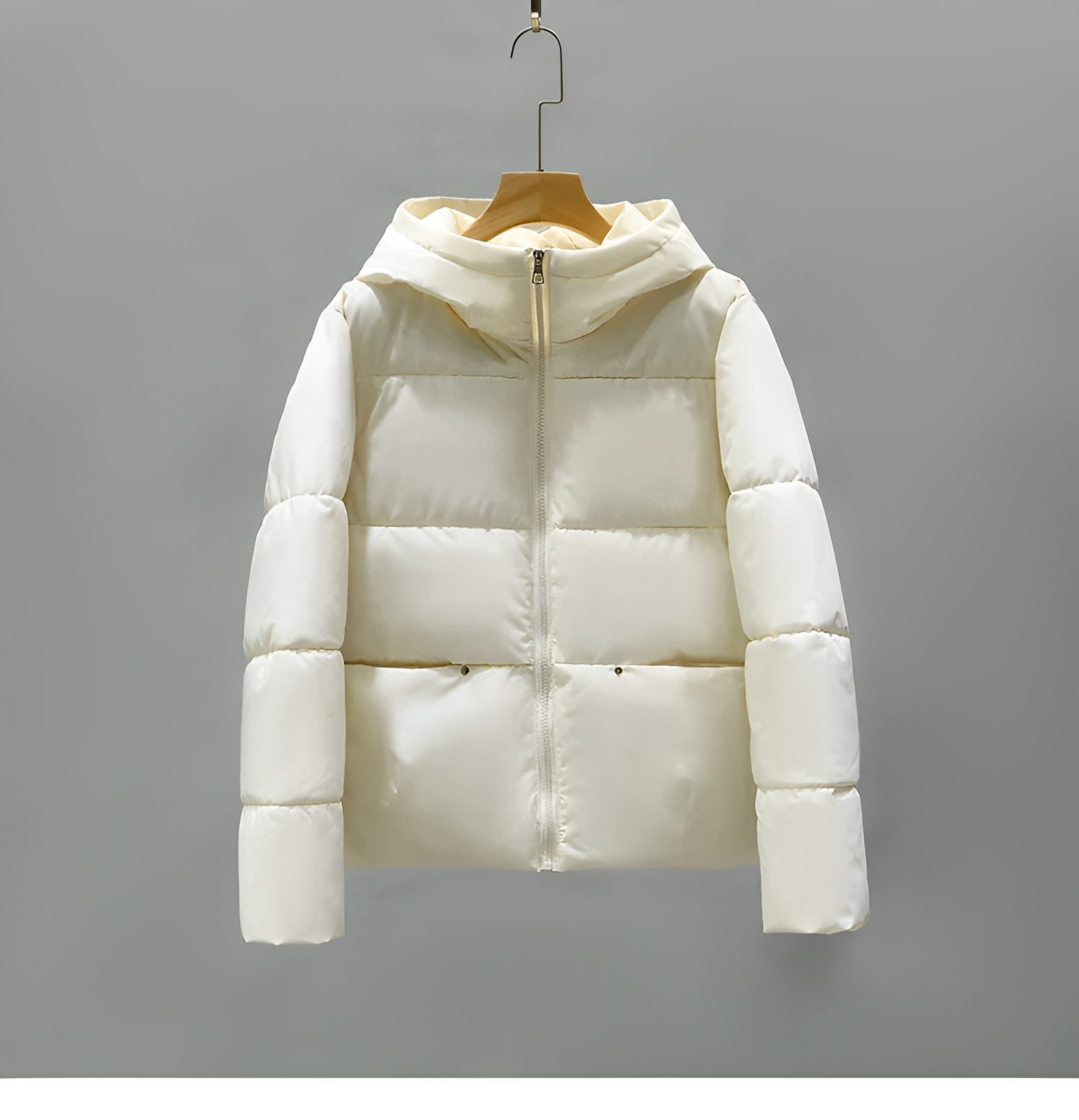 Women's fashion-forward puffer jacket with sustainable comfort, bold colorways, and modern puff silhouette