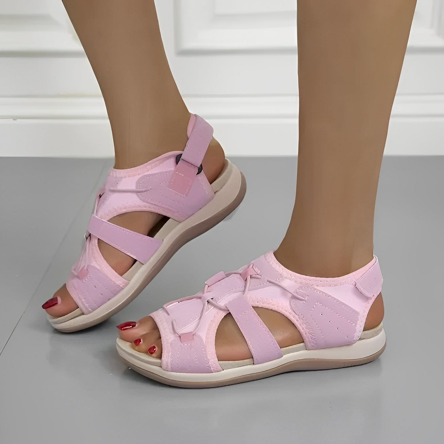 Women's orthopedic sport sandals with breathable mesh upper, adjustable fit, and stable support for everyday wear