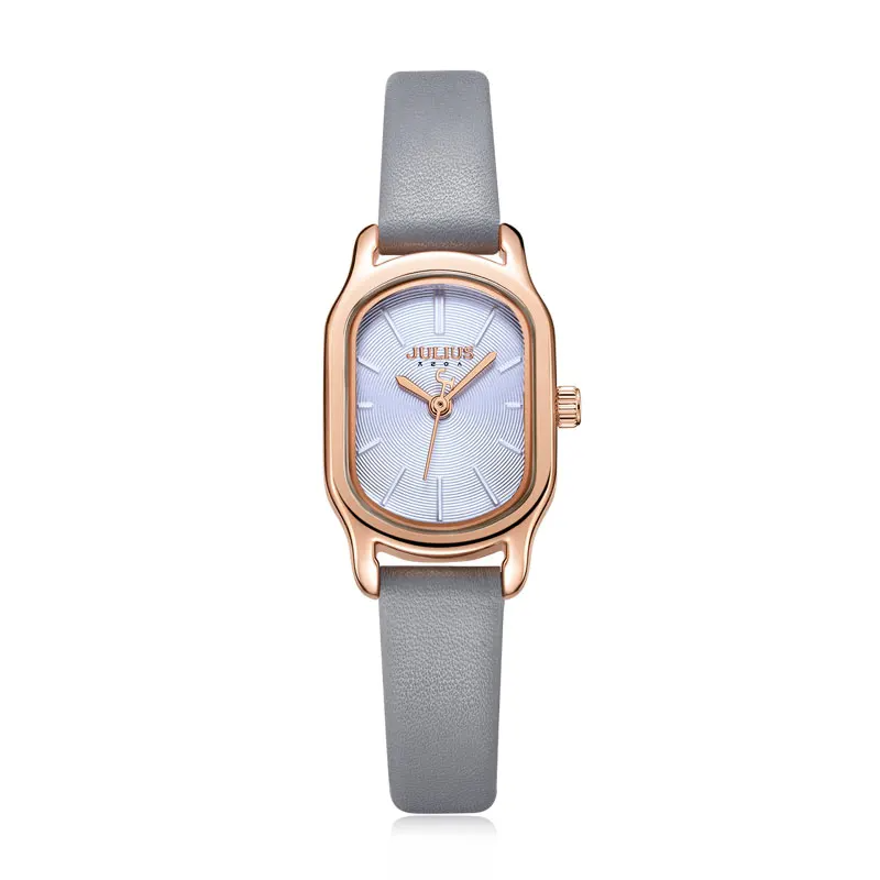Dahlia quartz watch genuine leather band premium metal case precise movement everyday style