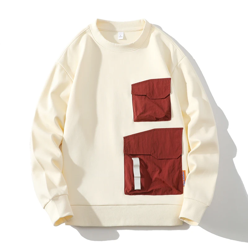 Atlas Cargo Pullover gray streetwear sweatshirt with double front cargo pockets and reinforced stitching
