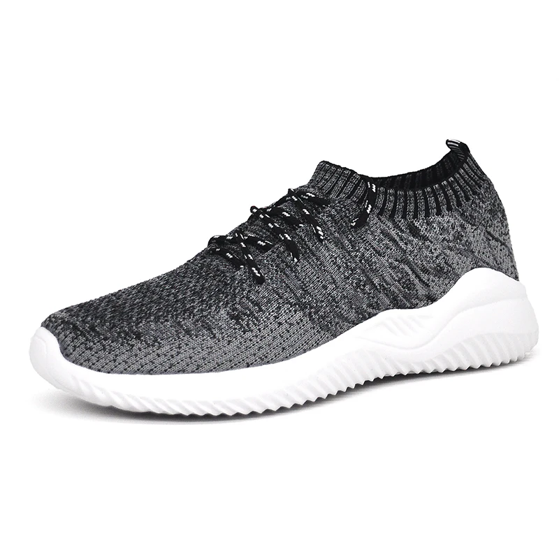 Black stretch-knit trainer sneakers with sock-like fit and cushioned midsole for everyday athletes