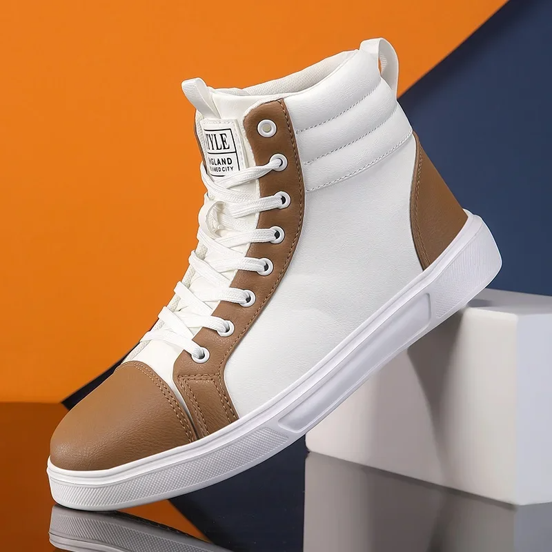 Surge high-top leather sneaker bold colorway streetwear style with durable traction sole