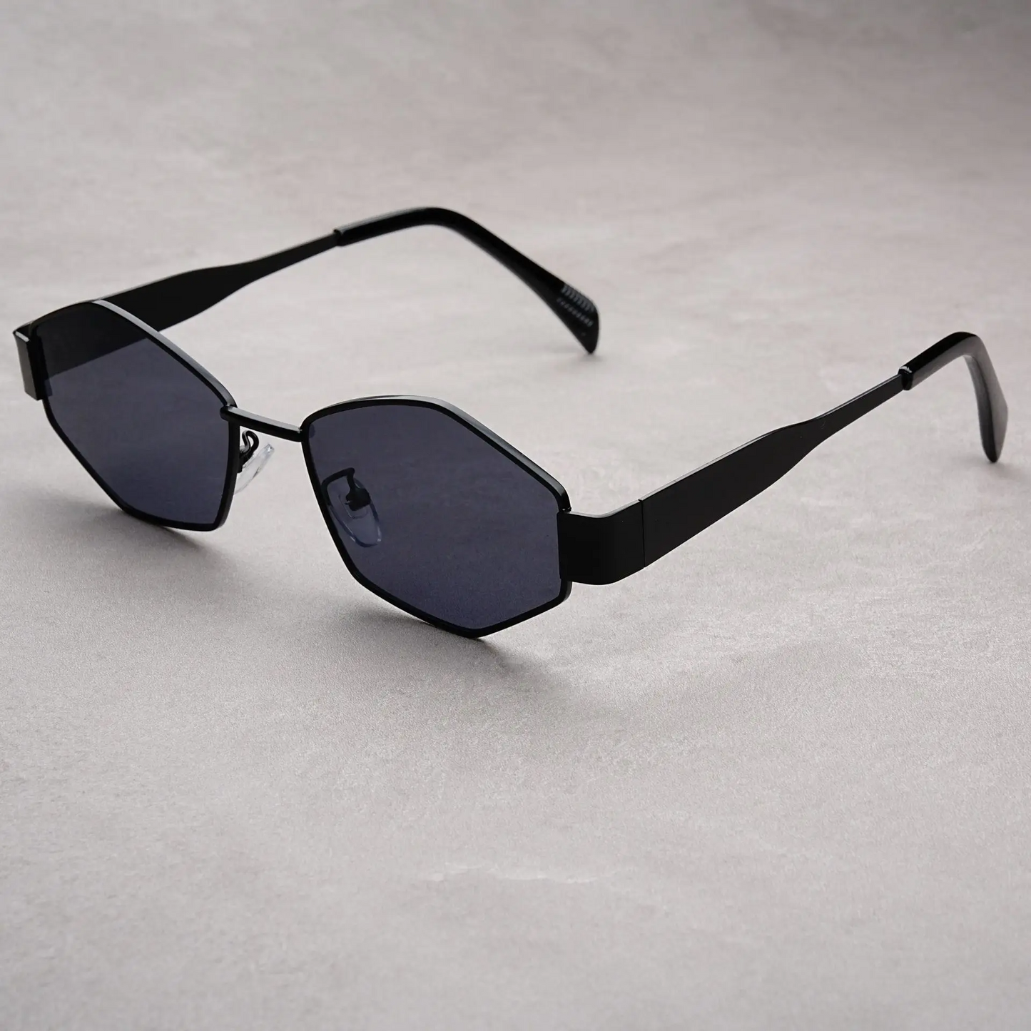 Icon hexagonal sunglasses gold frame UV400 scratch resistant lenses vintage geometric bold style