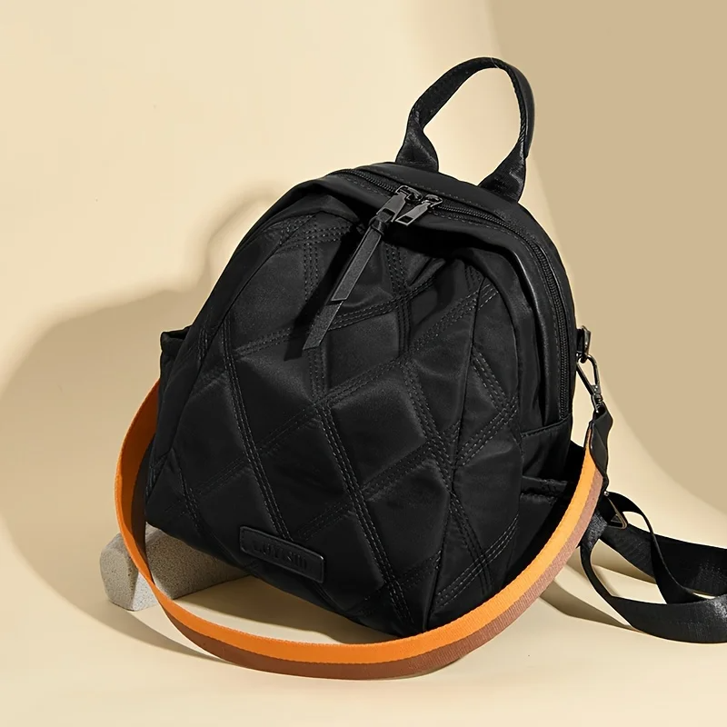 Vantage quilted nylon 3-in-1 convertible backpack crossbody purse with hidden compartments for urban professionals