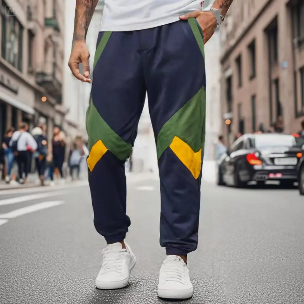 Volt black contrast panel jogger streetwear breathable lightweight bold color-block athletic fit