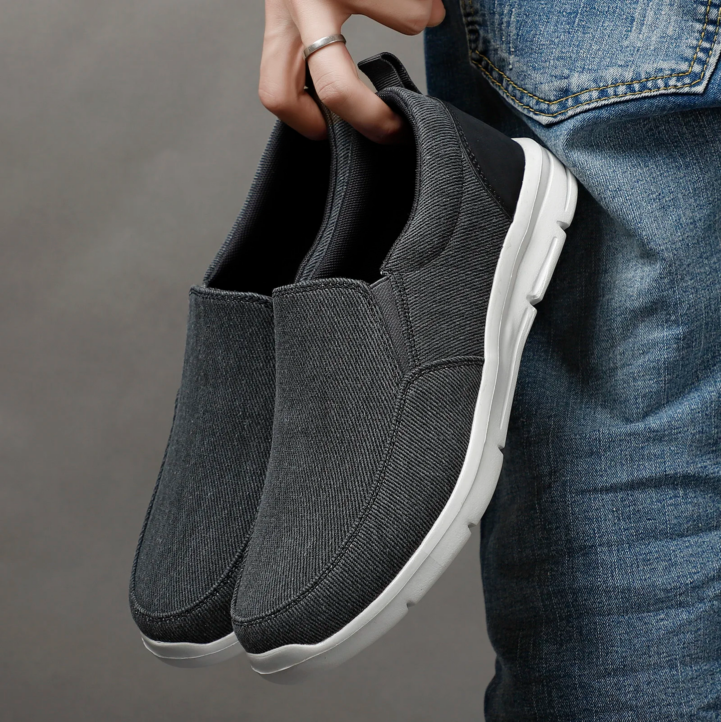 Kingsley slip-on canvas sneaker lightweight breathable cushioned insole city walker comfort shoe