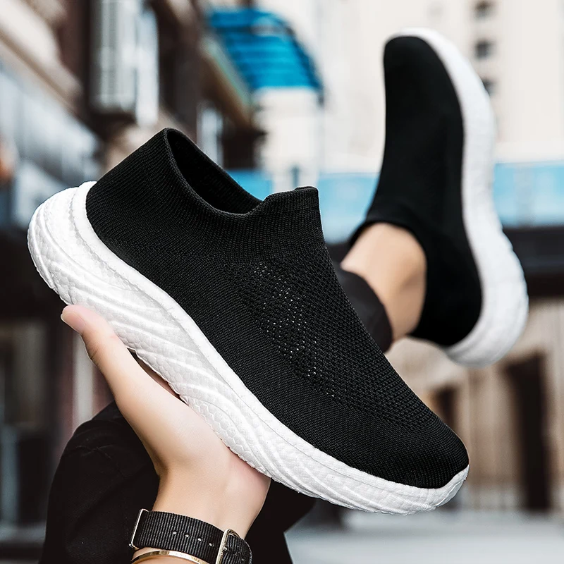 AeroKnit slip-on runner sneaker ultralight breathable knit upper cushioned sole daily comfort