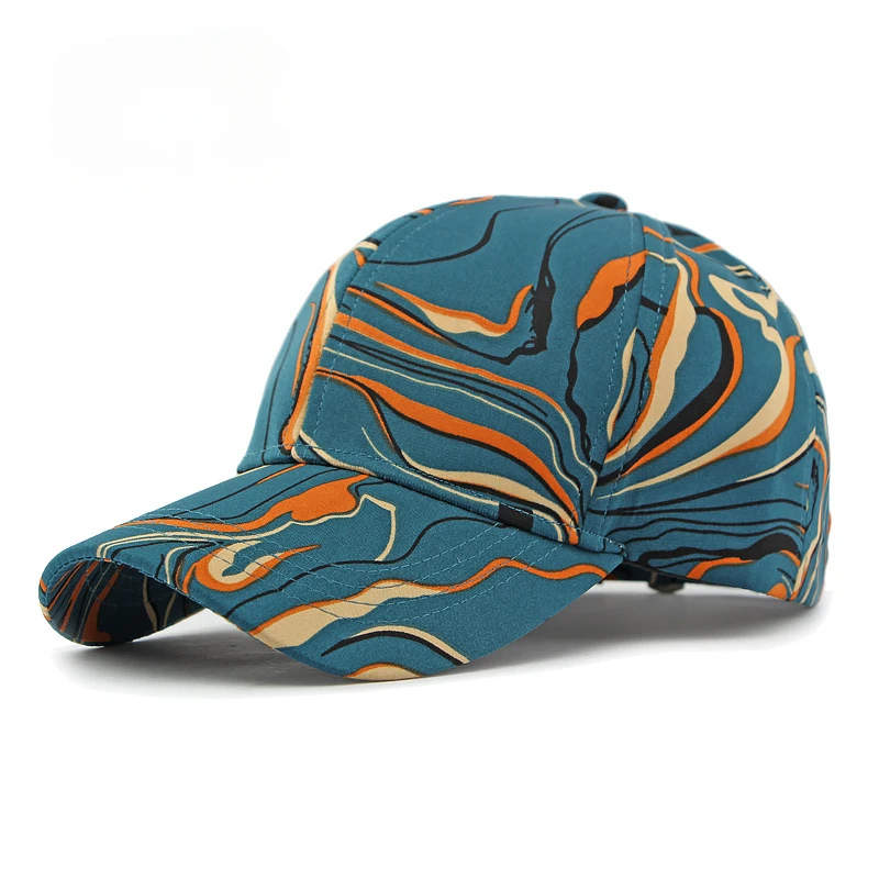 Sandrift cosmic wave cap curved brim structured fit psychedelic camo swirl streetwear adjustable