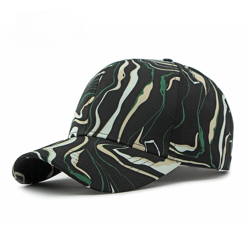 Sandrift cosmic wave cap curved brim structured fit psychedelic camo swirl streetwear adjustable
