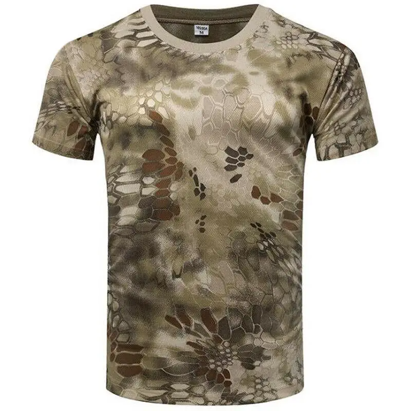 Recon camo tactical t-shirt moisture-wicking military-grade crew neck for outdoor performance