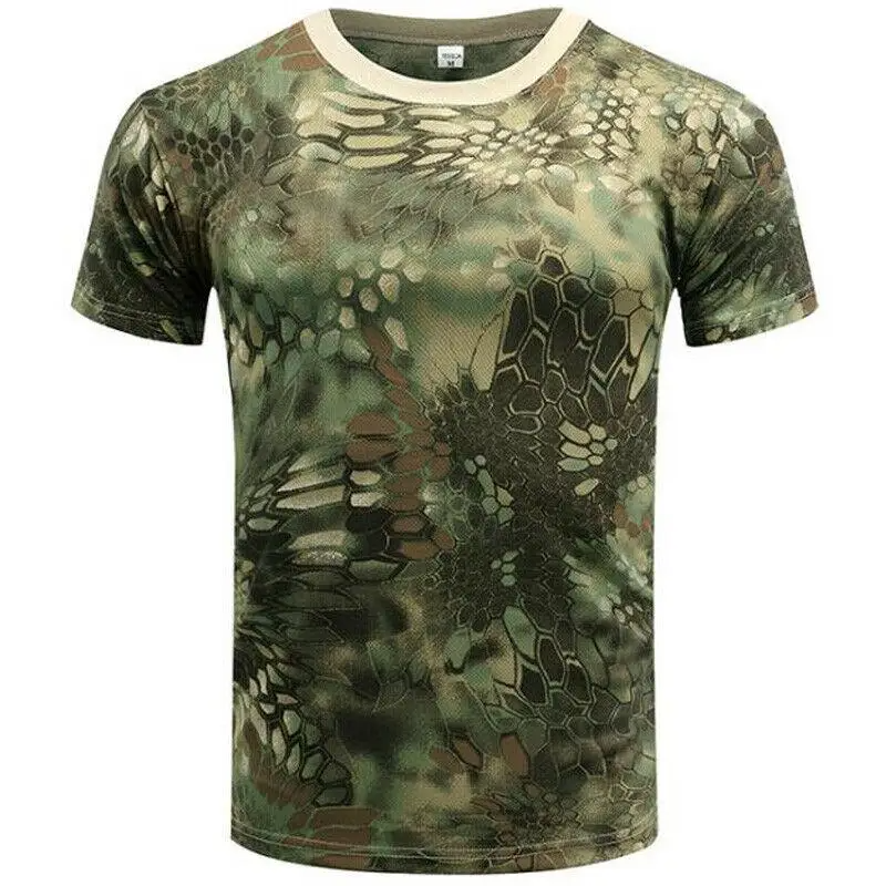 Recon camo tactical t-shirt moisture-wicking military-grade fabric for outdoor performance