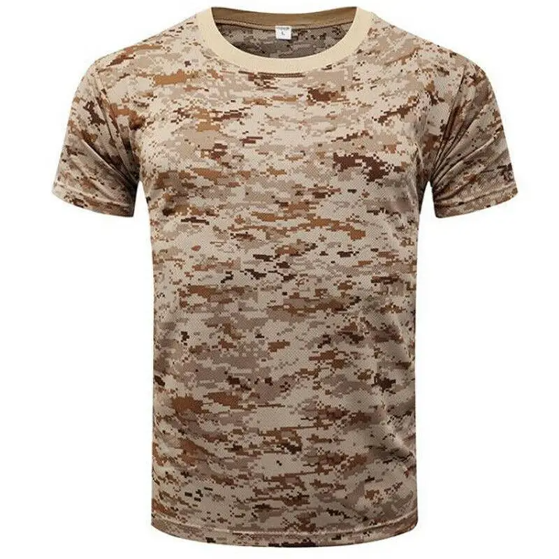 Men's camo tactical t-shirt moisture-wicking military-grade fabric for outdoor performance