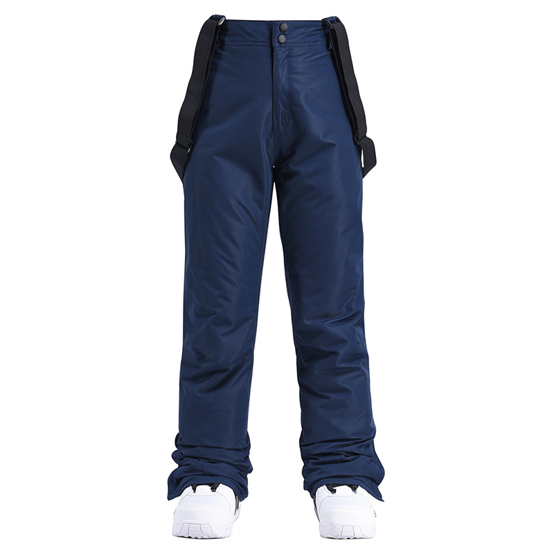 Women's waterproof windproof ski pants relaxed fit with adjustable suspenders for slopes