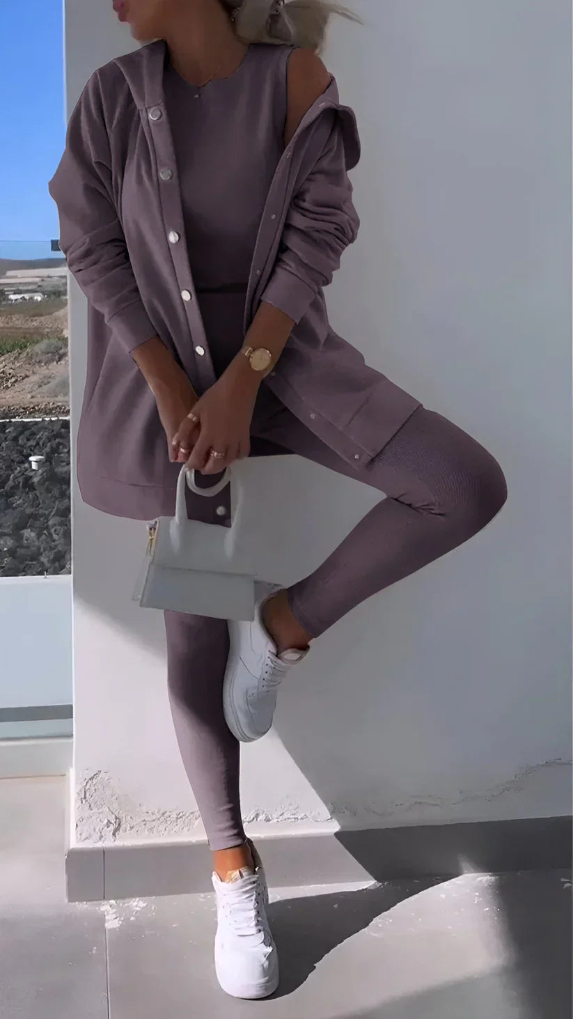 Unisex hooded cardigan sweatshirt relaxed fit cozy layering piece for lounging and everyday wear