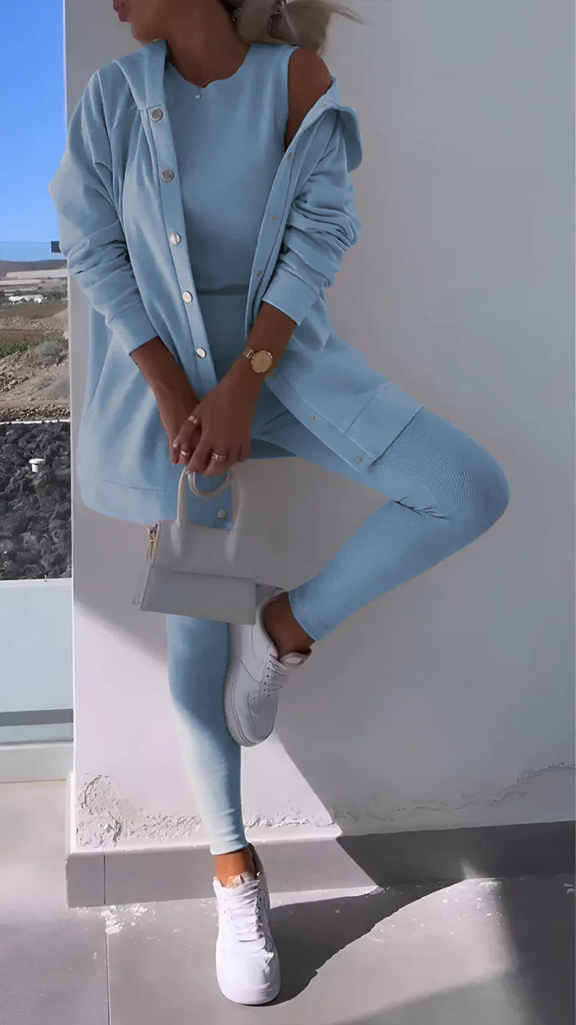 Unisex hooded cardigan sweatshirt relaxed fit cozy layering piece for lounging and everyday wear