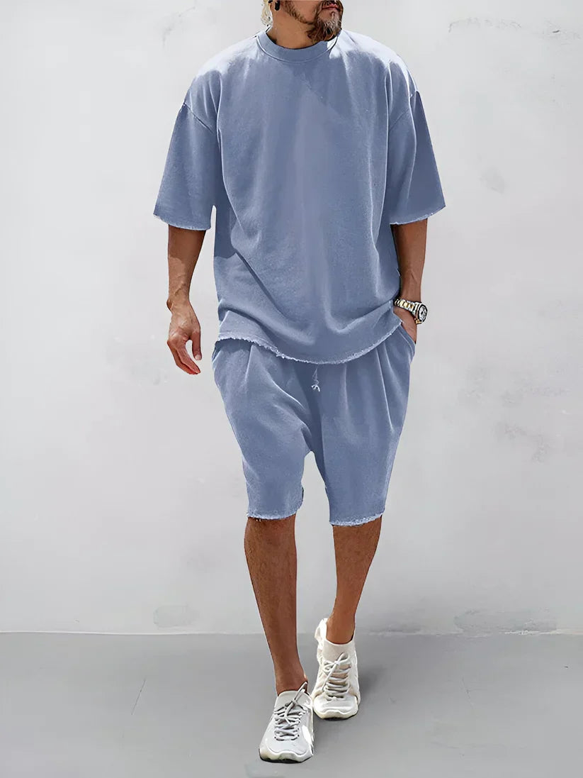 Relaxed fit casual lounge wear with breathable fabric for all-day comfort and versatile outdoor style