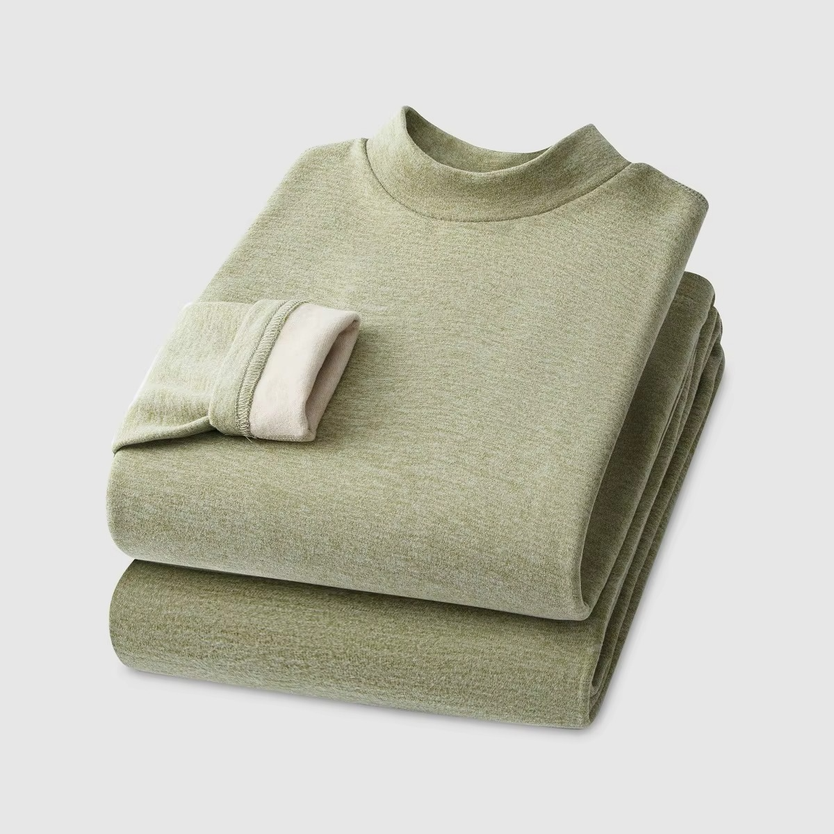 Women's thermal underwear set, ultra-warm cashmere silk velvet base layer for cozy winter layering