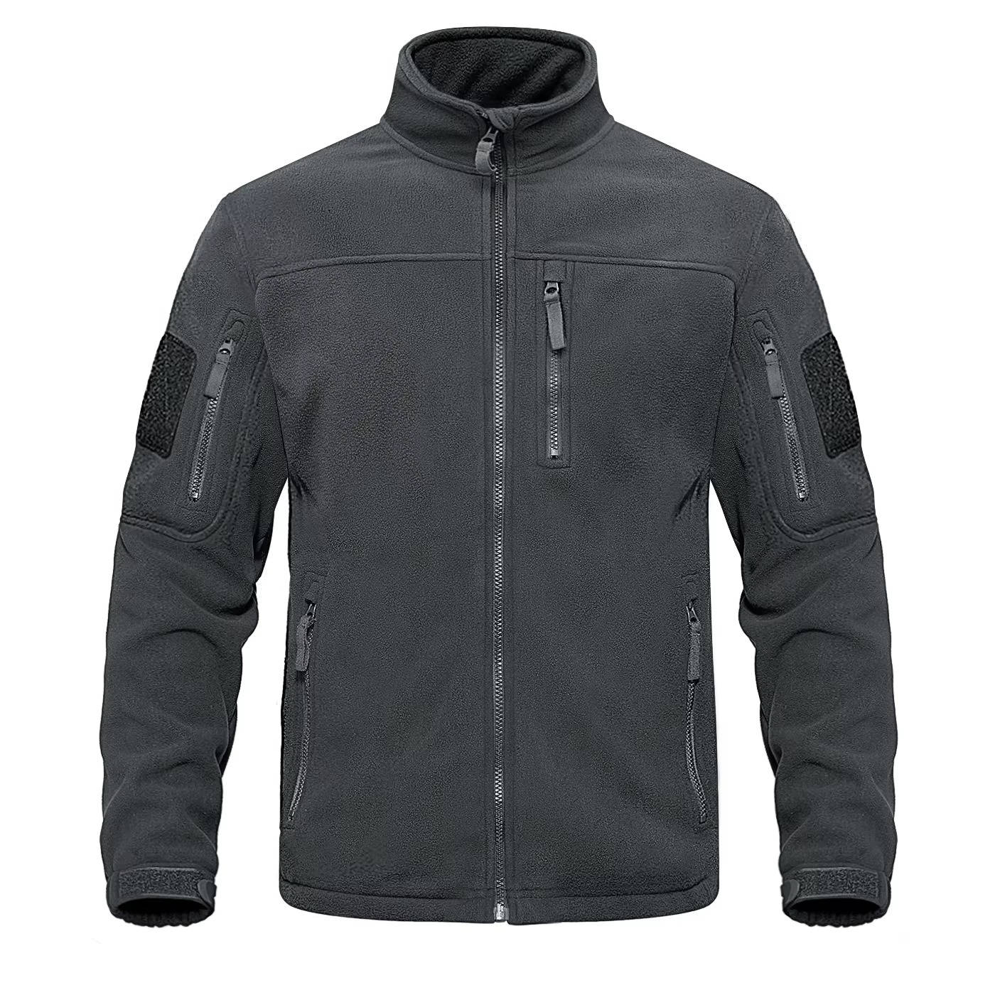Men's lightweight full-zip fleece jacket in versatile colors, warm microfiber layer for commuters