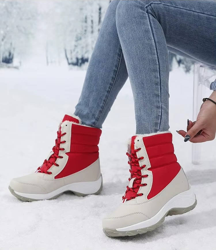 Urbann-Vibe women's waterproof winter snow boots lightweight warm fur-lined comfort cold weather footwear