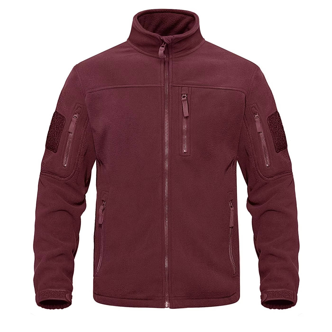 Men's lightweight full-zip fleece jacket warm microfiber layer for commuters and outdoor adventures