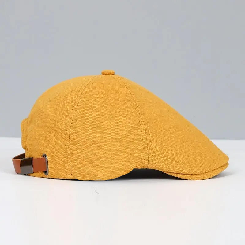 Black men's flat cap lightweight breathable Japanese streetwear hip hop style urban everyday comfort