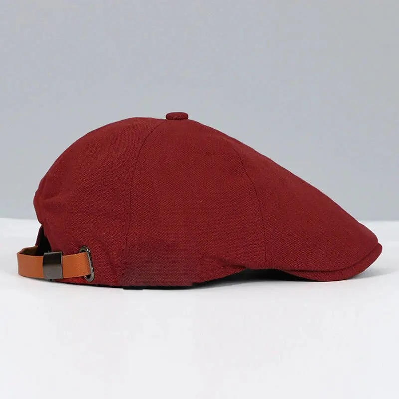 Black men's flat cap lightweight breathable urban streetwear Japanese hip hop style everyday comfort