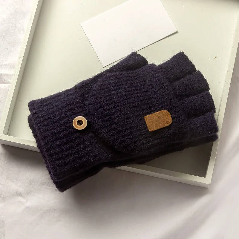 Urbann Vibe knitted fingerless gloves unisex touchscreen-compatible half-finger design for cold weather