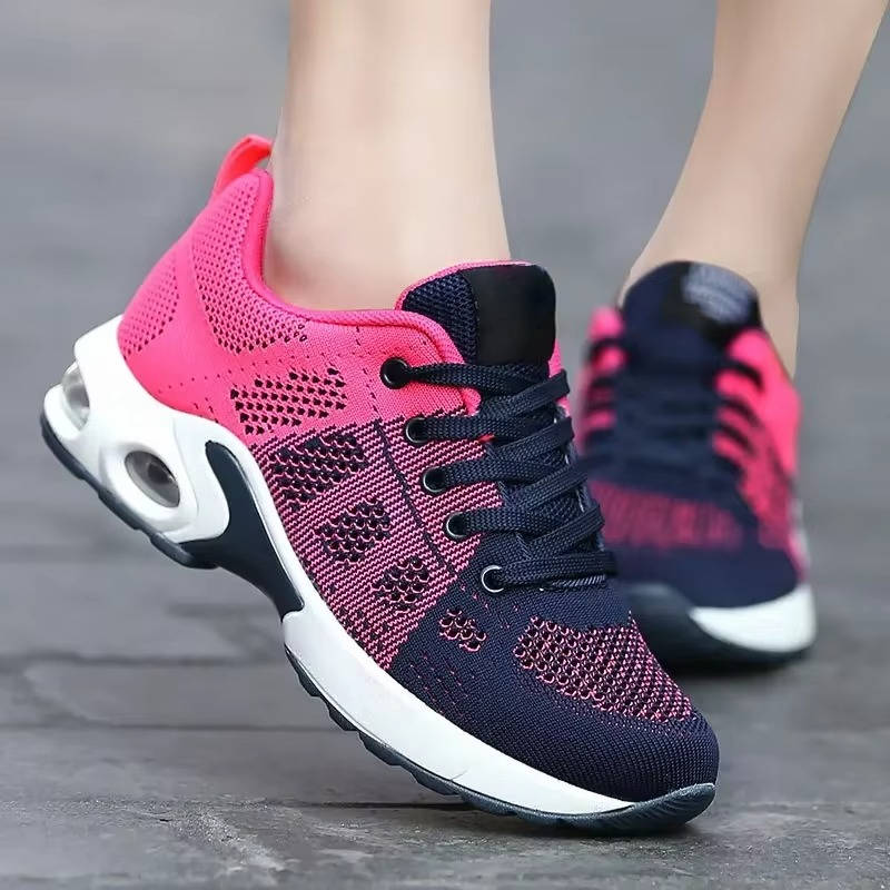 Women's lightweight orthopedic walking shoes breathable knit upper removable insole all-day comfort
