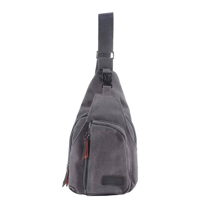 Urbann-Vibe lightweight canvas sling bag crossbody with four zip pockets for everyday city carry
