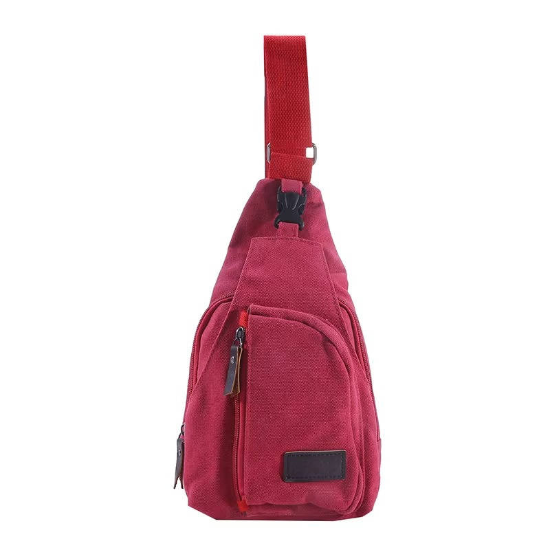 Urbann-Vibe lightweight canvas sling bag hands-free crossbody with four zip pockets for city carry